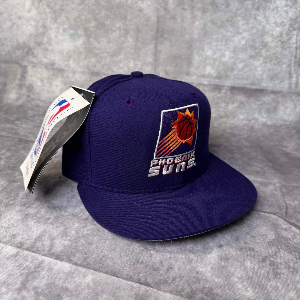 Vintage New Era 5950 Phoenix Suns Hat Size 7 Purple Wool Made in USA NBA Fitted